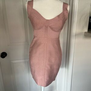 Elegant Pink Sleeveless Dress